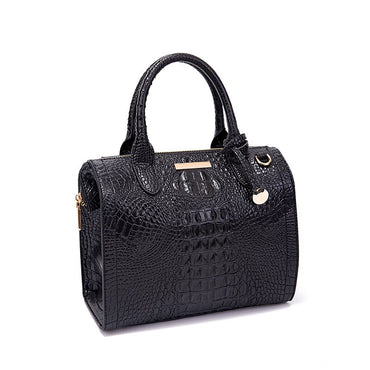 Roomy Women Tote Bag Crocodile Bag European and American Style Luxury PU Leather Crossbody Messenger Handbag Black 2022 New