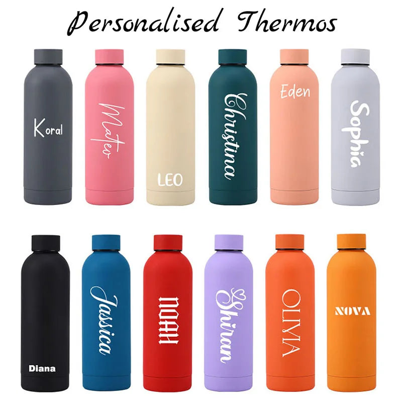 Custom Logo Thermos Large Vacuum Flask Stainless Steel Portable Thermos Bottle Outdoor Sports Water Bottle Travel Mug 500/750ml