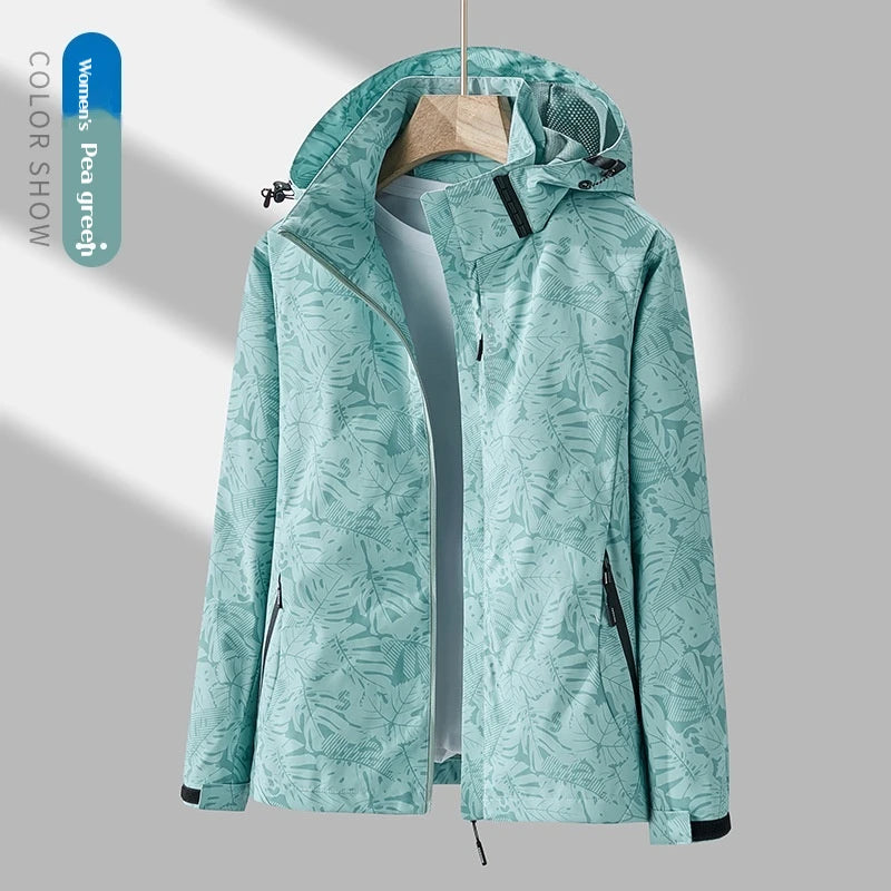 New Waterproof Windproof Jacket Men Women Outdoor Hiking Coat Military Camo Breathable Detachable Hood Raincoat Trekking Jacket