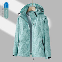 New Waterproof Windproof Jacket Men Women Outdoor Hiking Coat Military Camo Breathable Detachable Hood Raincoat Trekking Jacket