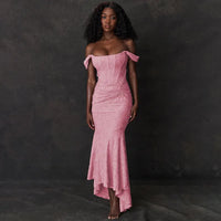 Giyu Sexy Lace Club Party Dresses Women 2024 Summer Elegant Sleeveless Backless Ruched Birthday Prom Mermaid Maxi Long Dress