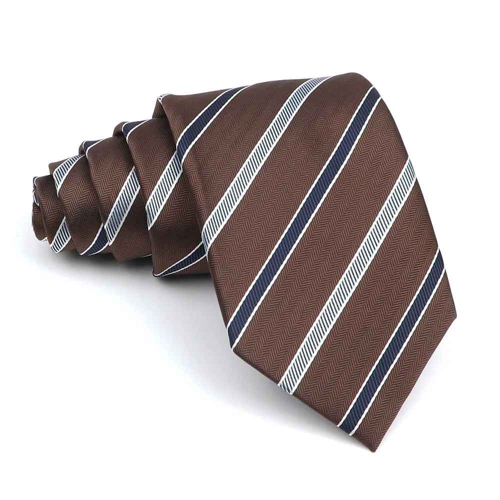New Striped Tie Men's 8cm Ties Business New Year Gift Classical Necktie Office Accessories Men Costume Daily Wear Wedding Party