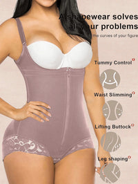 1 Pc Shapewear For Women Tummy Control Fajas Colombianas Body Shaper Zipper Open Bust Bodysuit