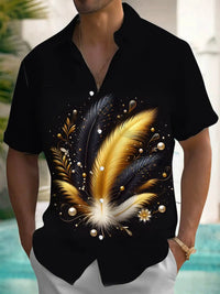 New Hawaii Spring/Summer Fashion Leisure Street Walk Tourist Beach Printed Full Open Short Sleeve Button Shirt, Quick Shipping