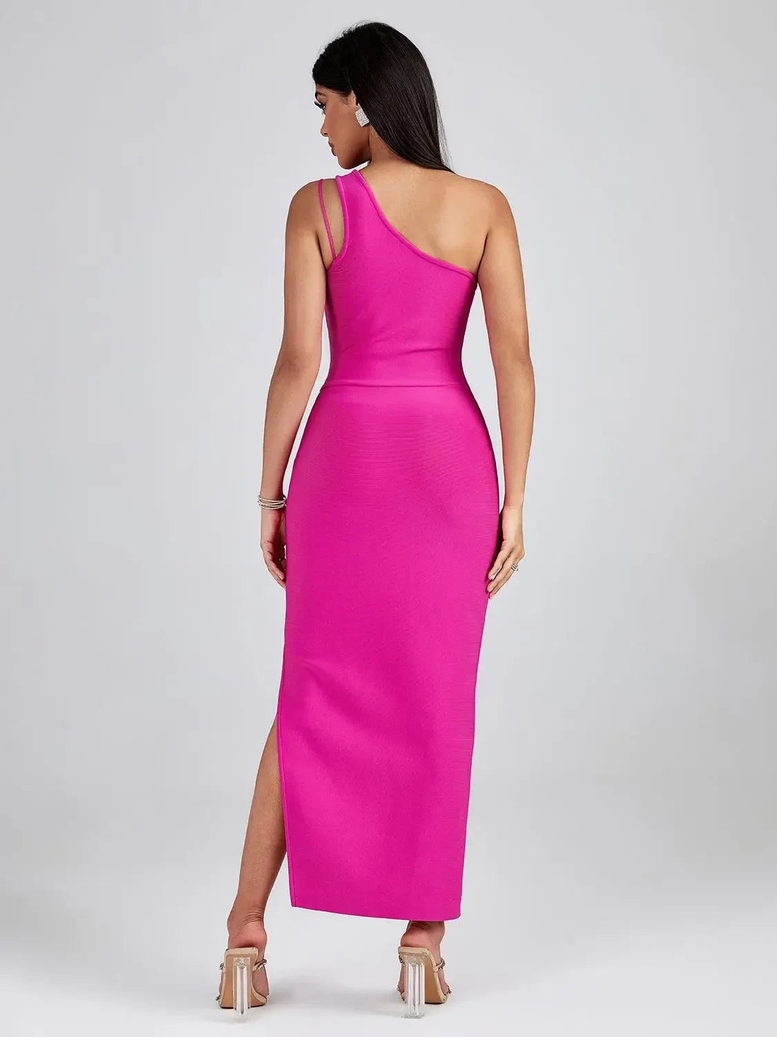 Pink Bandage Dress Women Midi Party Dress Bodycon Elegant Draped Sexy Mega Mart Center Pink Bandage Dress Women Midi Party Dress Bodycon Elegant Draped Sexy Mega Mart Center