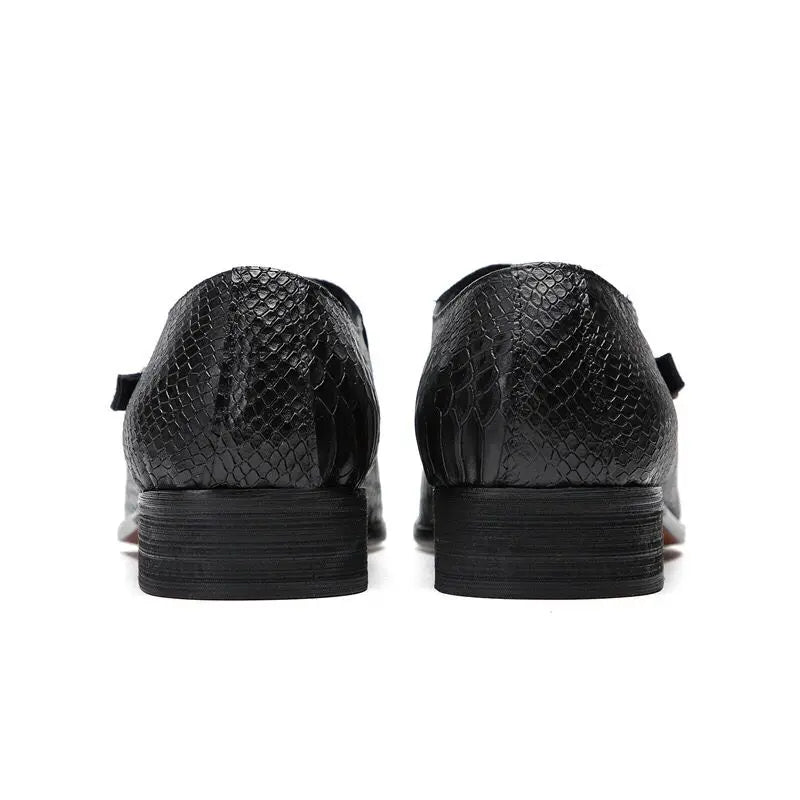 Luxury Men Oxford Shoes Lace up Toe Black Formal Men Shoes Dress Shoes Suede Patchwork Crocodile prints Leather Shoes Men