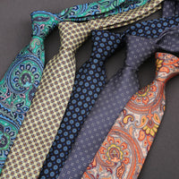 New 8CM Printing Ties For Men Necktie Paisley Floral Designer Scarf Tie For Groom Business Wedding Party