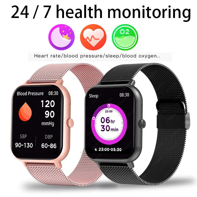 2023 New Bluetooth Call Smart Watch Women Men Heart Rate Blood Oxygen Voice Assistant 100+Sports Ladies Smartwatch For Xiaomi