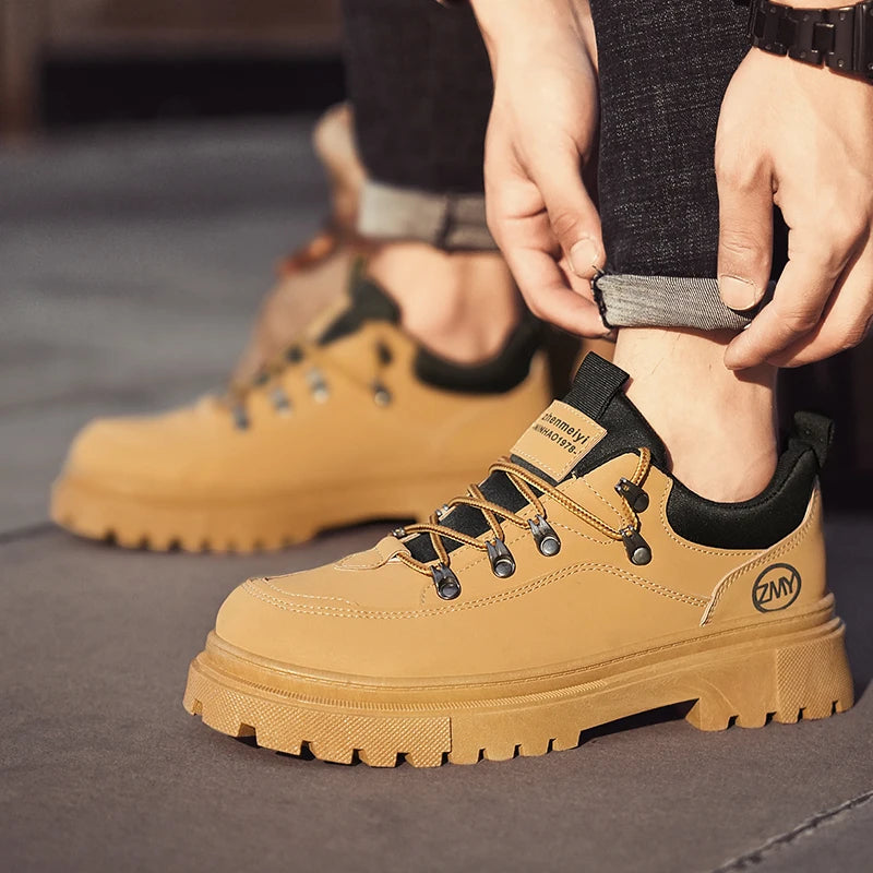 Men's Fashion Casual Autumn Winter Work Boots Outdoor Utility Trendy Shoes Comfortable Men's Footwear