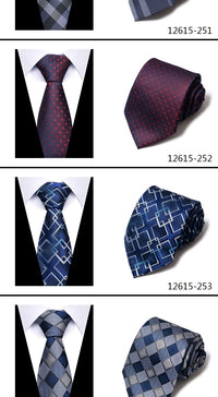 8 cm Tie Men Gravatas Classic Many Color Newest design Silk Necktie Shirt Accessories Striped Sky Blue Man's Office