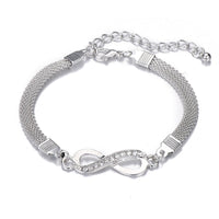 Rhinestone Infinity Bracelet Men's Women's Jewelry 8 Number Pendant Charm Blange Couple Bracelets For Lover Friend Women Gifts