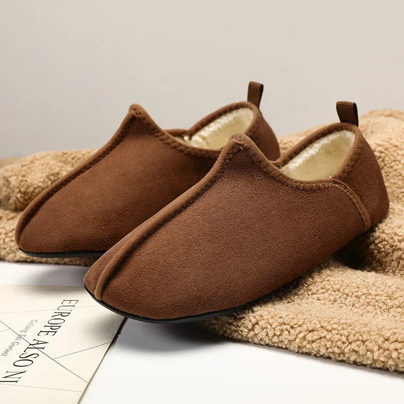 Winter Cotton Shoes Men Warm Slip on Lightweight Slippers Women Plush Bedroom Home Cotton Loafers Unisex Winter Warm Shoes