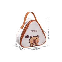 WORTHBUY Mini Capybara Thermal Lunch Bag Portable Insulated Picnic Bag Oil Proof & Waterproof Lunch Box Bag Reusable Cooler Bag