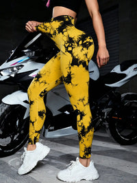 Tie Dye Gym Yoga Pants Fitness Workout Sportswear Clothing For Women High Waist Scrunch Butt Liftting Sports Leggings
