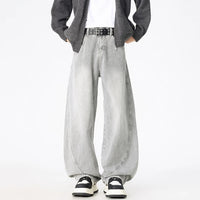 Wide Leg Denim Pants Male Jeans  Loose Cowboy Mopping Trousers Baggy Men's Jeans Fashion Handsome Washed Streetwear Four Seasons