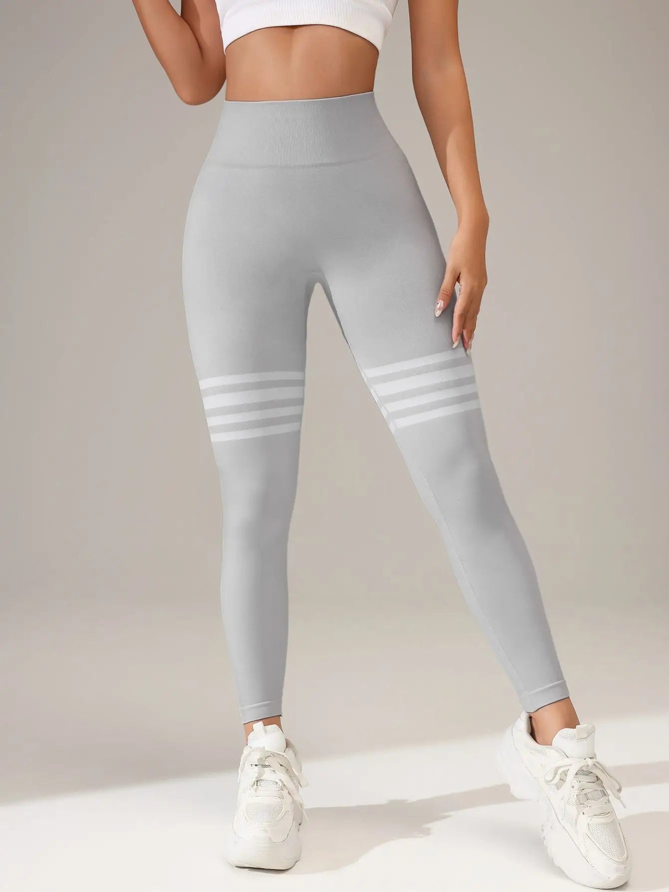 Women V Back Line Leggings Butt Lifting Gym Fitness Athletic Workout Elastic Leggins Outdoor Yoga Pants Sports Training Tights