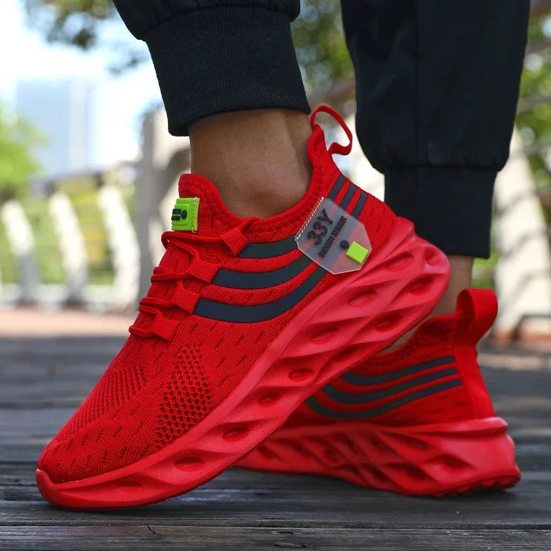 Men's Summer Breathable Mesh Shoes Lightweight Non Slip Knit Running Sneakers Trendy Aesthetic Focused Jogging Basketball Shoes