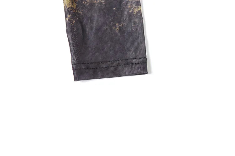 Sisterlinda Printing Slim O-Neck Long Sleeve Jumpsuit Women Sexy Popular Body-shaping Vestidos Girl Party Leisure Pencil Pants