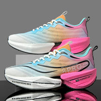 New Men's Carbon Plate Sneakers Outdoor Soft Sole Mesh Sports Shoes Running Shoes Light Anti-Slip Casual Couple Tennis Shoes