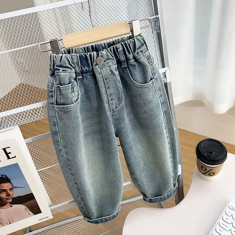 Boys Casual Jeans Children Denim Jeans Kids Trousers Toddler Girl Fall Clothes 2 3 4 5 Years Baby Harem Pants BaBy Jeans