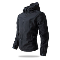 Lurker Shark Skin Soft Shell Tactical Jacket Men Waterproof Fleece Hooded Coat Hunt Clothes Autumn New Outdoor Camouflage Jacket