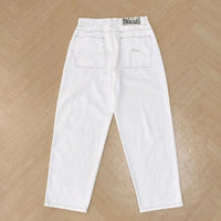 Embroidery men's jeans embroidered European and American letter decoration street style hip-hop gothic fashion pants