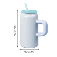 Insulated Coffee Mug Insulated Coffee Cup With Handle 16oz Stainless Steel Drinking Cup Portable Straw Tumbler For Commute Gym