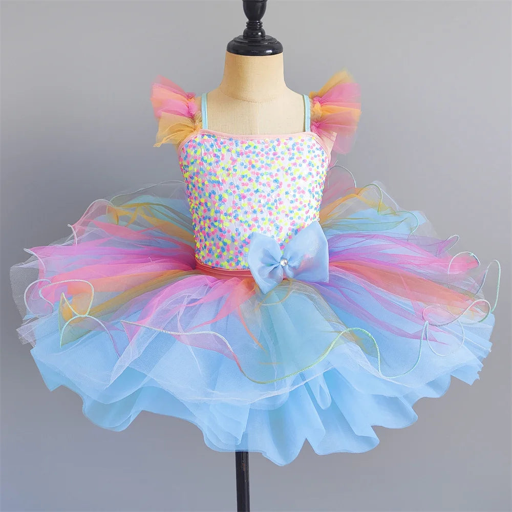Summer Children Ballet Dress Baby Ballerine Dance Costumes Kids Dresses Tutu Girl Ballet Leotards Vestidos Party Girls Clothing