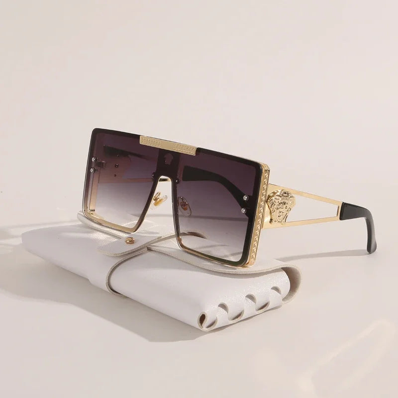 New Personality Square Big Cool Sunglasses for Men Women Fashion Retro Luxury Design Male Sun Glasses Gafas UV400 Gafas De Sol