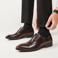 New Man Genuine Leather Dress Shoes Formal Shoes Rubber Sole Business Office Male Wedding Party Shoes Oxford Men Italian Shoe