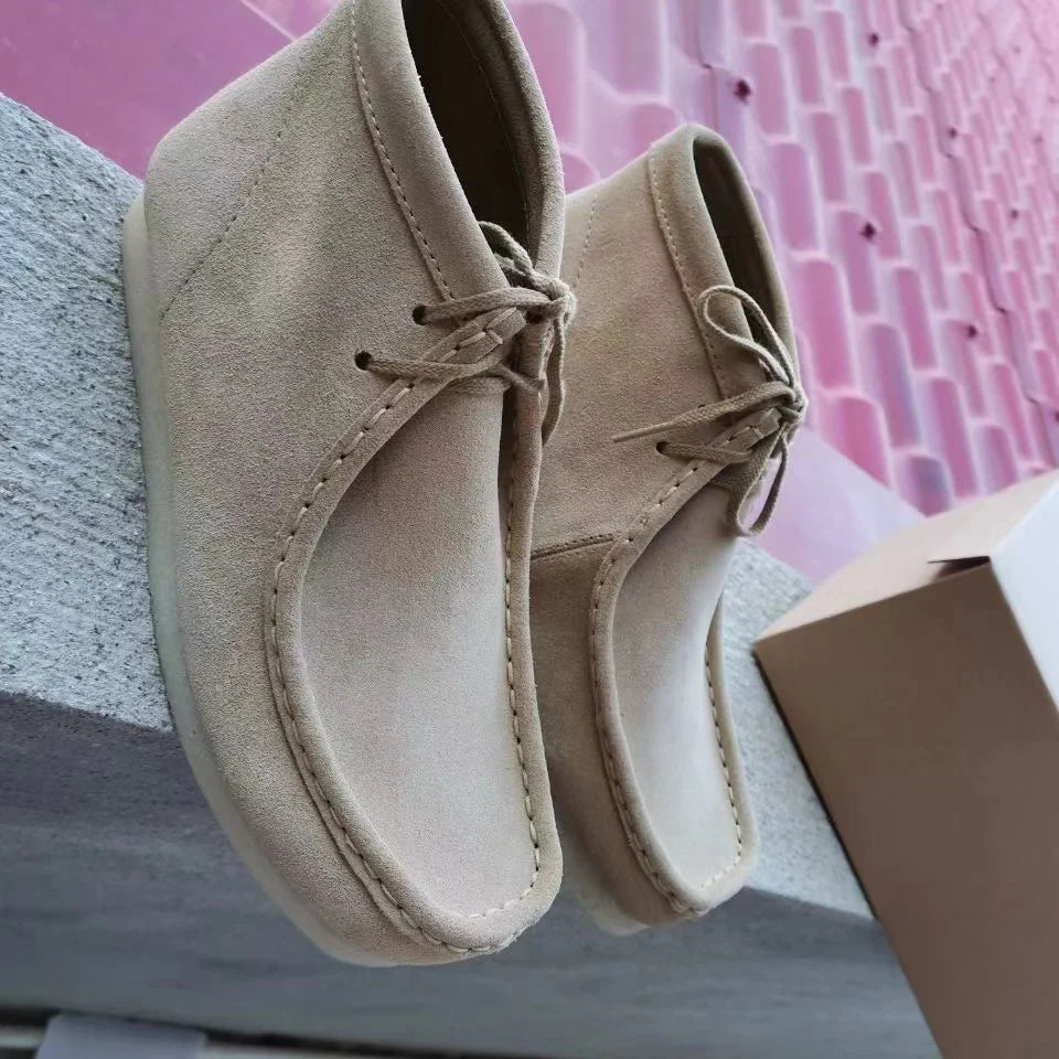 Careaymade-Hot Vintage Genuine Leather Casual big size Women's Shoes Lace-up Smoke Rubber sole Shoes Low Top Fashion Men's Shoes