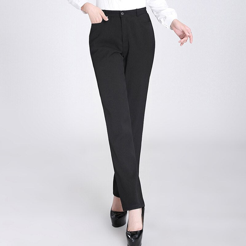 Black Work Pant Hotel Restaurant Catering Waiter Trousers Professional Straight Trousers Summer Thin Style Women's Suit Pants