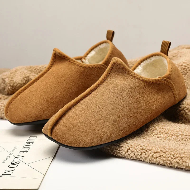 Winter Cotton Shoes Men Warm Slip on Lightweight Slippers Women Plush Bedroom Home Cotton Loafers Unisex Winter Warm Shoes