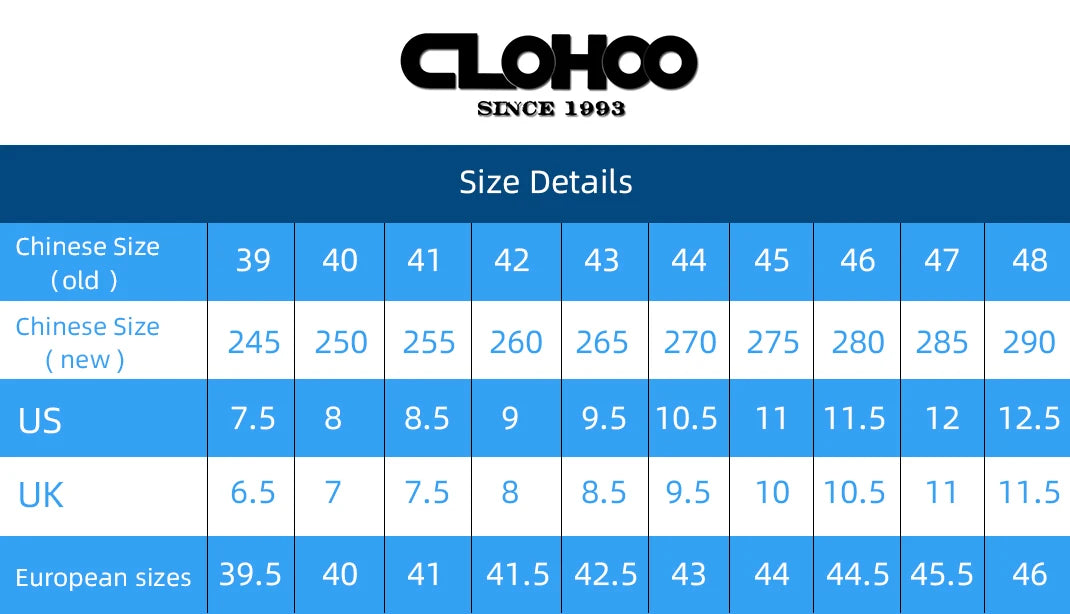CLOHOO Men's Handmade Thick Rubber Bottom Breathable Casual Leather Shoes Classic Sewn Loafers Comfortable Leisure Footwear