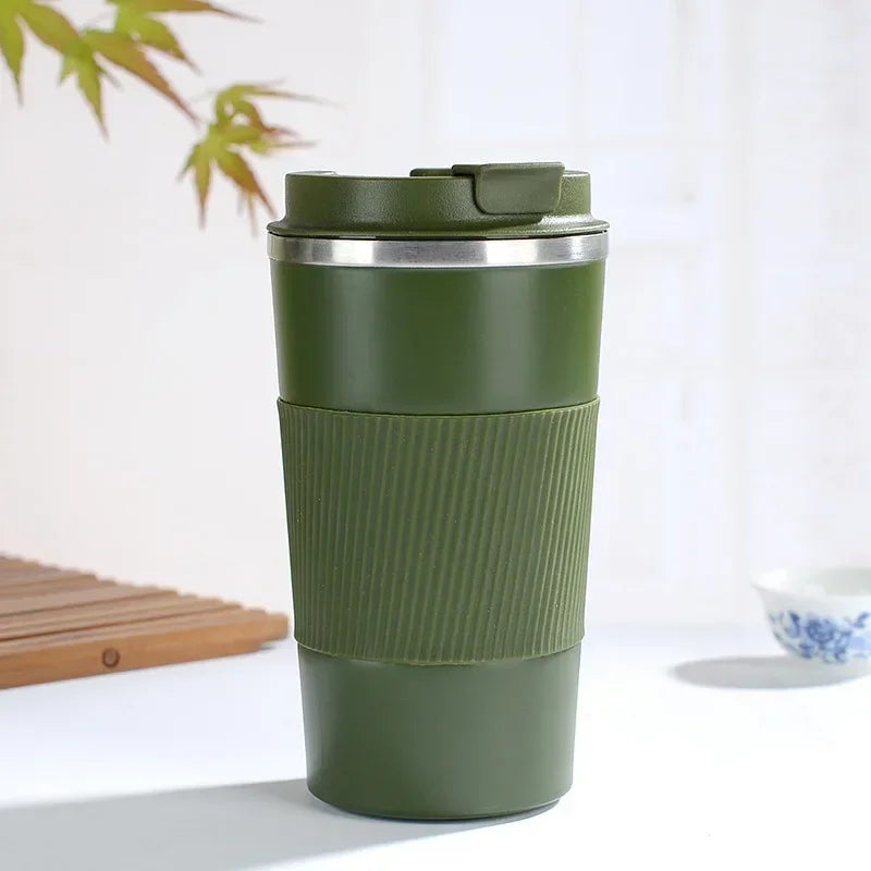 380ml 510ml Stainless Steel Coffee Cup Thermos Mug Garrafa Termico Caneca Termica Cafe Copo Non-slip Travel Car Insulated Bottle