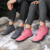 Winter Warm Running Barefoot Shoes Women Men Rubber High Ankle Boots Waterproof Non-Slip Breathable for Trekking Climbing