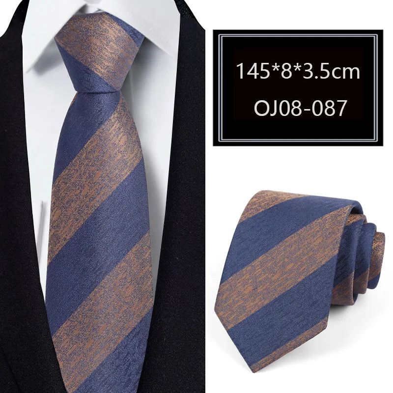 Luxury 56 Colors New Men's Tie Classic Floral Stripe Plaid 8cm Jacquard Neck Tie Necktie For Men Business Wedding Party