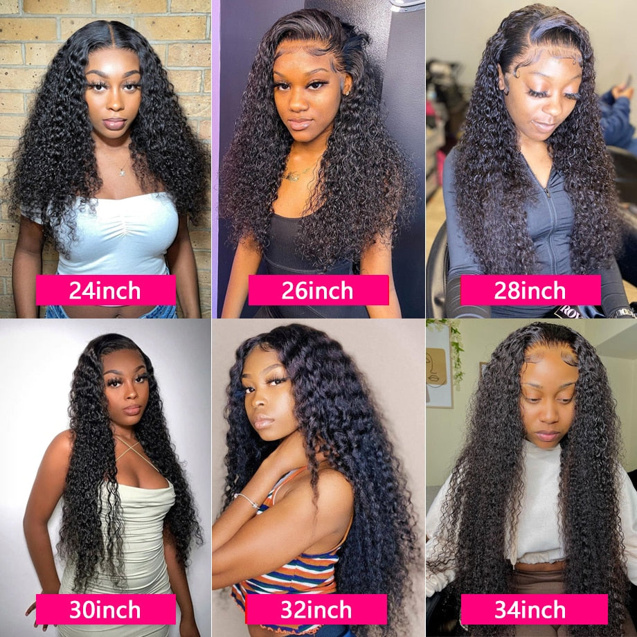 Curly Human Hair Wig 30 34 Inch Hd Transparent Loose Deep Wave Frontal Wig Water Wave Lace Front Wig Human Hair Wigs For Women