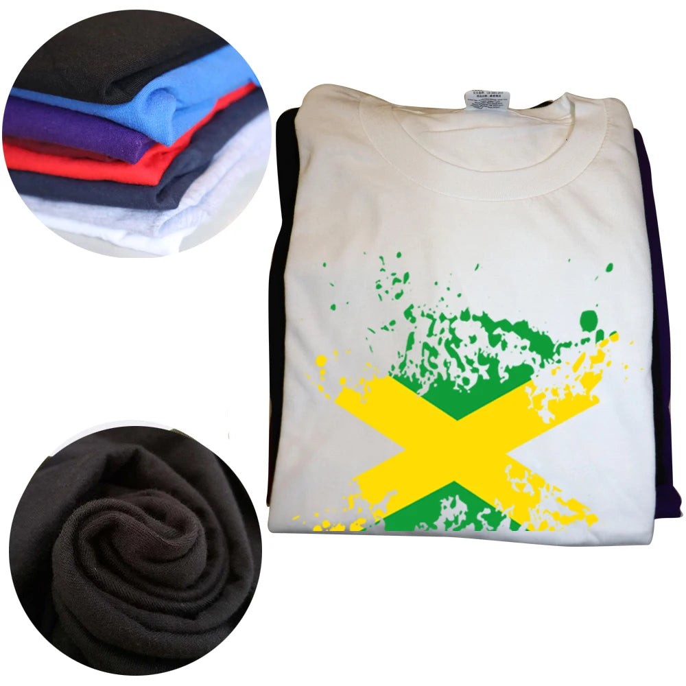 Jamaica Retro Vintage Sport Jamaican Flag T Shirts Graphic Cotton Streetwear Short Sleeve Birthday Gifts T-shirt Mens Clothing
