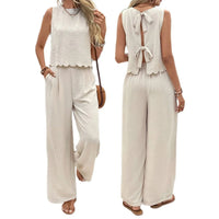 2025 Summer New Women's Fashion Sleeveless Tank Top Casual Pants Set
