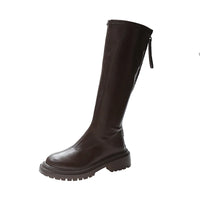 Boots Women's Shoes Long Boots Autumn and Winter Knight Boots 2021 New Boots\n Thin Autumn Fleece-Lined European and American...