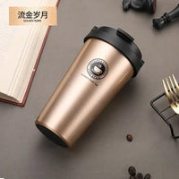 Stainless Steel Coffee Mugs Insulated Water Bottles with Handle Portable Thermos Cup Double Layer Tumbler Vacuum Flask