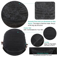 #1B Black Short Curly Pixie Cut Wigs For Women Curly Wig Brazilian Remy Human Hair Short Bob Full Machine Made Wig 150% Density