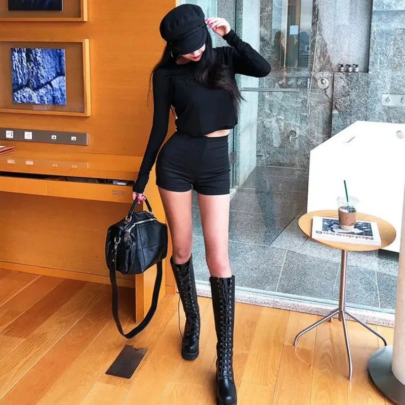 Women's Shorts Sexy Short Pants for Woman To Wear Pole Dance Skinny Tight White Booty Cotton Elasticty Korean Style Fashion XL