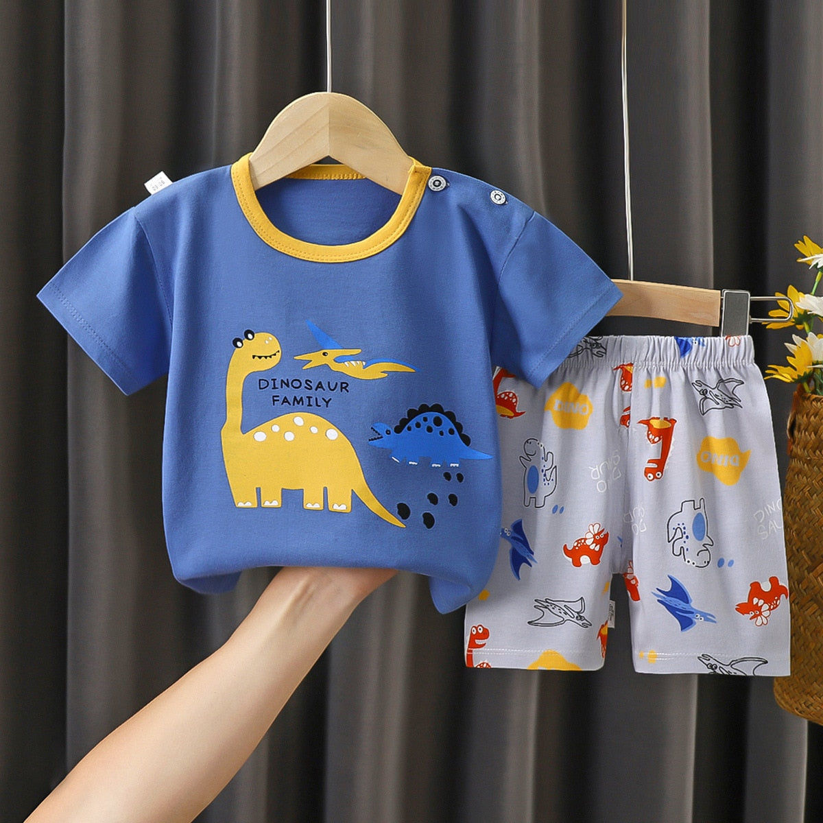 Children's Sets mother Kids Clothes Boys Girl T-shirt Shorts 2PCS Summer Cotton Short sleeve Baby Children Clothing Toddler Suit