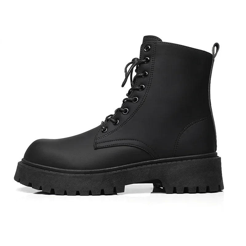 Boots Men British Wind Locomotive Tooling Boots High-top Leather Boot Couple Outdoors Cowboy Motorcycle Boots Shoes Man2025
