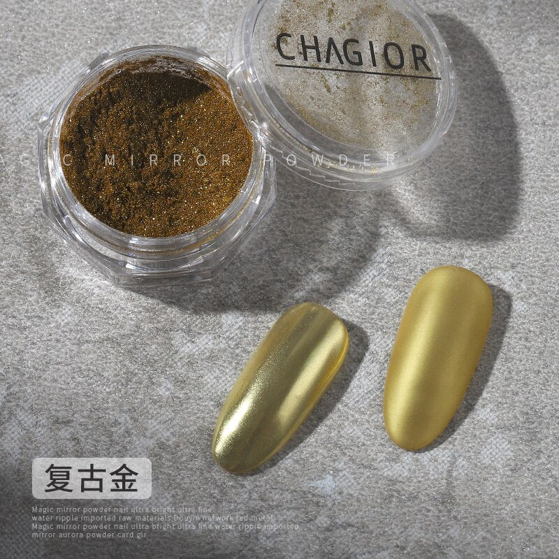 Metallic Magic Mirror Colorful Chameleon Nail Glitter Powder Super Smooth Nail Art Dust Manicure DIY Nail Decorations