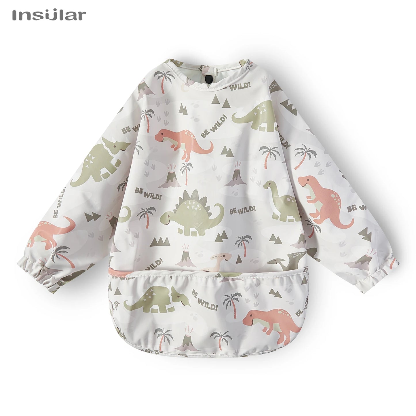 New Baby Bib with Pocket for Feeding Accessories Bibs for Children Waterproof Long Sleeve Bibs Aprons with Long Sleeve
