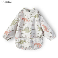 New Baby Bib with Pocket for Feeding Accessories Bibs for Children Waterproof Long Sleeve Bibs Aprons with Long Sleeve