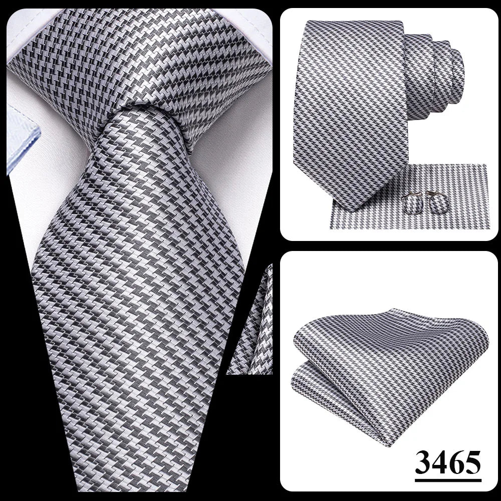 Hi-Tie Champagne Floral Paisley Silk Elegant Tie For Men Groom Wedding Men Necktie Pocket Square Cufflink Accessory Wholesale